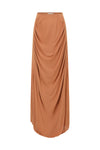 SWAYING/KNIT seamless round hem long skirt SW24SS3B23 clay color PS82